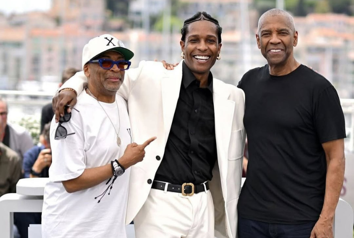 Denzel Washington, Spike Lee, and ASAP Rocky together